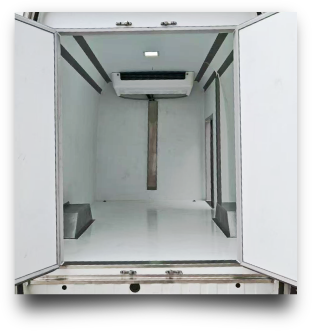 Equipo de frío dentro de la caja refrigerada